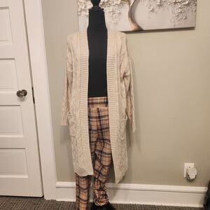 Pink Rose Beige Knit Sweater